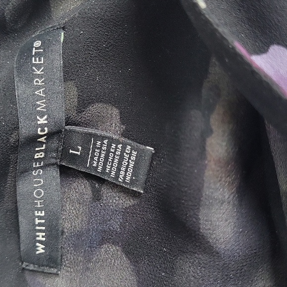 WHBM Purple Floral Off-the-Shoulder Blouse - Picture 3 of 4